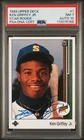 1989 UD STAR ROOKIE #1 KEN GRIFFEY JR. ROOKIE RC PSA 7 AUTO 10