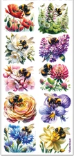 Violette Stickers Bumblebees Bee & Flowers   Crafts Planner Supply Scrapbook