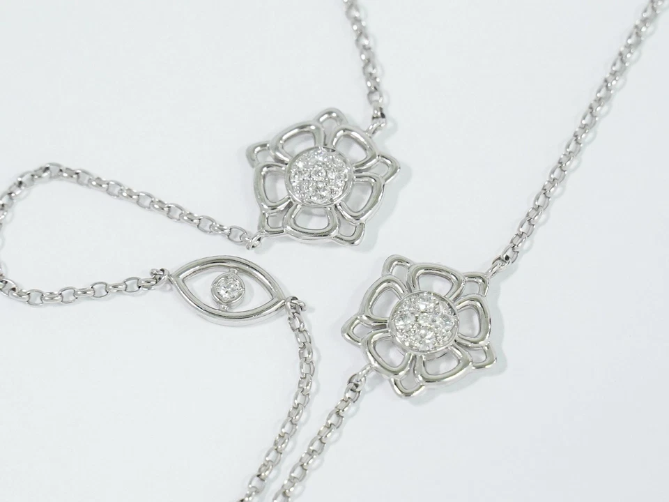 Ожерелье Monnickendam с бриллиантами 0,48 карата Pt850 Pt900 платина 31,59 дюйма 15,5 г - Изображение 4 из 4