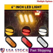 6 Oval Red White Amber Led Surface Mount Trailer Brake Turn Tail Lights Dot 12v 6 Oval Red White Amber Led Surface Mount Trailer Brake Turn Tail Lights Dot 12v