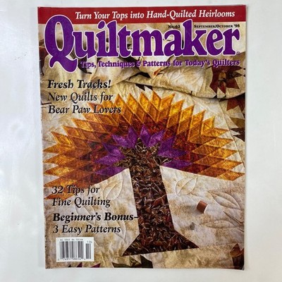 Quiltmaker No. 63 Magazine Vol. 17 Issue 5 September October 1998 Quilting Tips