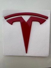 New Tesla Model Y Front Grille Hood Rear Trunk Nameplate Logo Badge T Emblem New Tesla Model Y Front Grille Hood Rear Trunk Nameplate Logo Badge T Emblem
