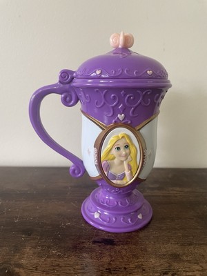 Disney On Ice Tangled Princess Rapunzel Plastic Cup W/ Lid Attached Purple Pink