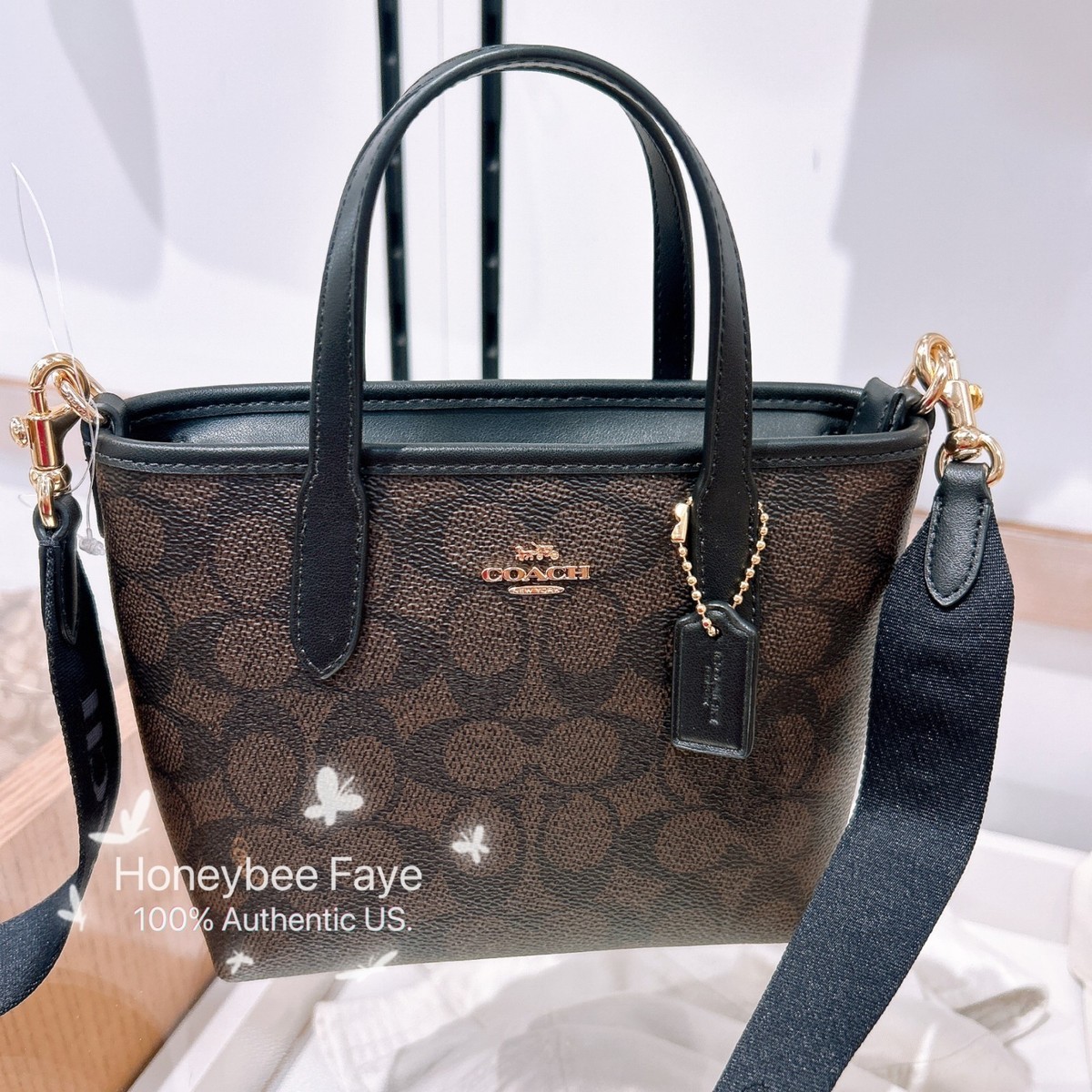 NWT COACH City Mini Tote Bag In Signature Canvas CW032 | eBay
