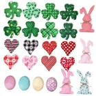 Pcs Valentine's Day Stuffed Fabric Heart Bowl 24 Heart,Rabbit,Clover,Egg
