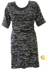 NWT$90 Banana Republic Black/Wht Nubby Dress Sz 14