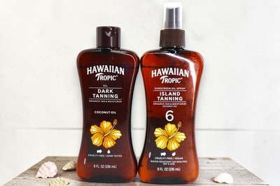 Hawaiian Tropic Dark Tanning Oil/Sunscreen Oil Spray Duo Set