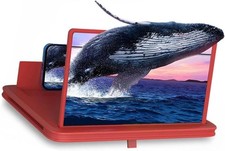 10 Inch Screen Magnifier for Smartphone, 3D HD Screen Mobile Phone Magnifier RED