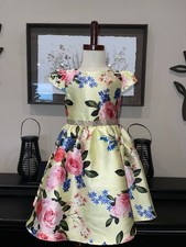 Rare Editions Bejeweled Short Sleeves Dress For Little Girls - Size 5