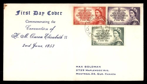 Mayfairstamps Australia FDC 1953 Queen Elizabeth II Coronation Combo First Day C