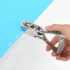 Heavy Duty Handheld Hole Punch for ID Cards, Plastic, PVC, Cardstock, Cardboard,