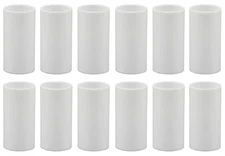 Creative Hobbies® 1.75" White Plastic Candle Covers Sleeves Chandelier Socket Co