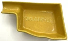 Vintage Frankoma Pottery 461 Yellow Oklahoma State-Shaped Ashtray Trinket Dish