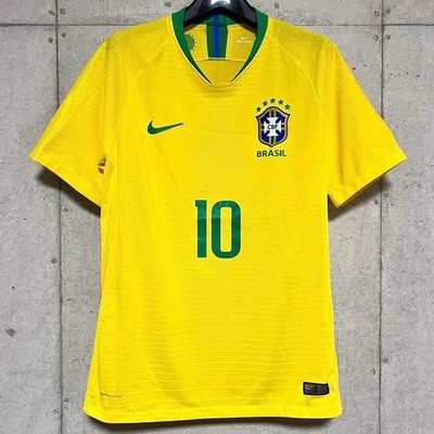 【金タグ／オーセンティック】ネイマール ＃１０ ブラジル代表 ２０１８（H） Neymar #10 Brazil 2018 World Cup Vaporknit Authentic Jersey M From