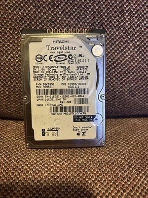 IC25N020ATCS04-0 - Hitachi Travelstar 20GB IDE 2MB 4200RPM 2.5'' Laptop (138-3)