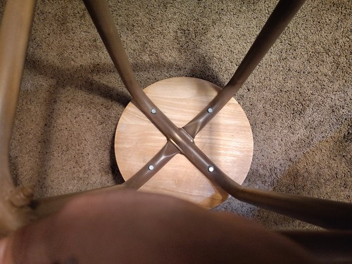 2 Sgabelli Vintage Rotondi "Art Class" Legno Naturale/Acciaio Verniciato Marrone Regolabili - Foto 9 di 24
