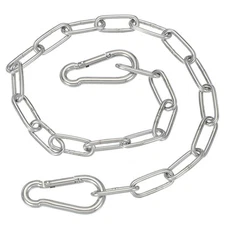 1/8 20" Fitness Chain Porch Hanging Swing Chair Chain Heavy Duty Silver