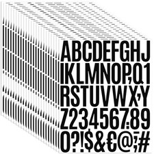 24 Sheets Letter Stickers 1224Pcs Mailbox Numbers 2 Inch Vinyl Alphabet Numbe...