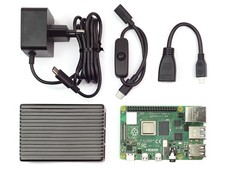 Raspberry Pi 4 2GB Kit / Alu Gehäuse / Netzt...