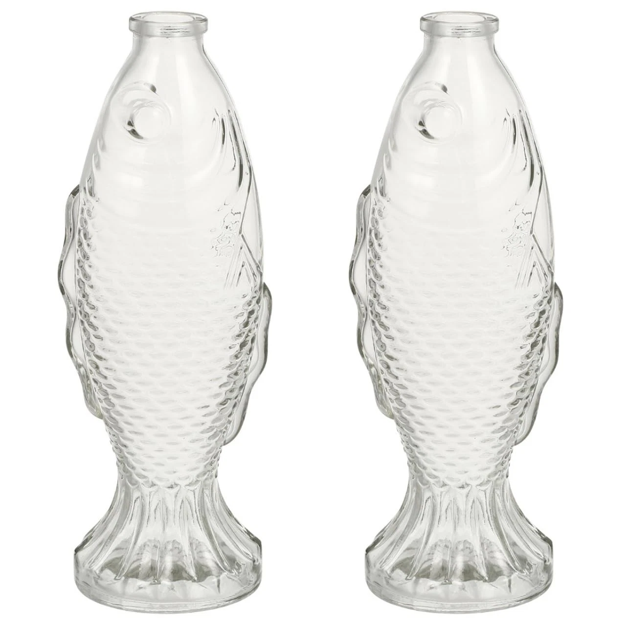 2Pcs Fish Flower Bottle Clear Fish Shaped Fish Fish Glass Fish Bottle Water...