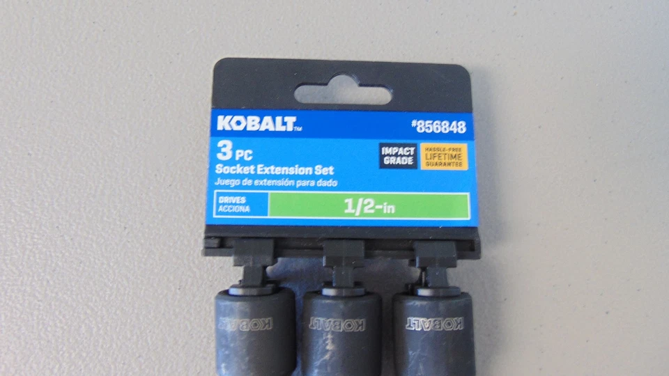 Kobalt  085848 - 3 Pc.  1/2" Drive Impact Extension Set - FREE SHIPPING - Image 2 of 2