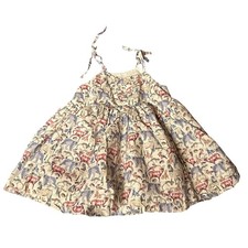Tea Collection Tie Shoulder Dress 9-12 Months Multicolored Woodland Animals