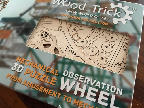 Wood Trick Ferris Observation Wheel Toy Mechanical Model Interior Collection - 第 3/7 張圖片
