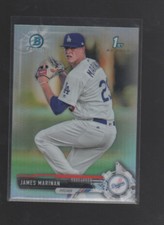 JAMES MARINAN 2017 BOWMAN DRAFT CHROME REFRACTOR CARD #BDC-169