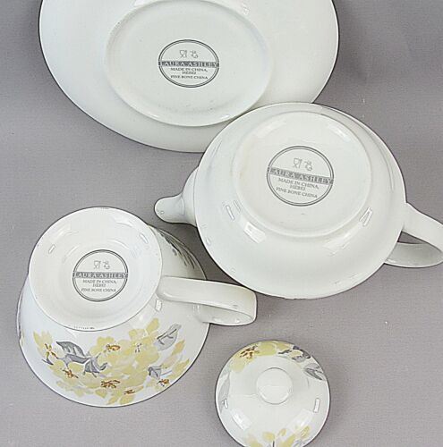 Laura Ashley APPLE BLOSSOM Yellow Bone China Tea For One - Picture 11 of 11