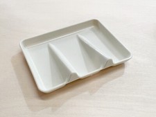 Tupperware Bar Soap Dish Sponge Holder Scouring Pad Tray NEW Vintage Ivory Beige