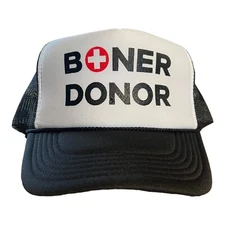 Funny Trucker Hat Boner Donor Snapback Hat Adult size Bachelor Party Gag Gift