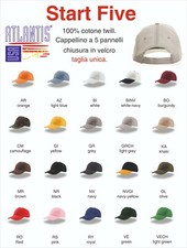 STOCK 50 pezzi ATLANTIS START FIVE  cappello PROMOZIONALE cappellino ECONOMICO