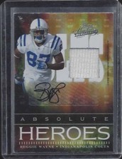 REGGIE WAYNE 2007 ABSOLUTE HEROES COLTS PATCH AUTO #D 24/25