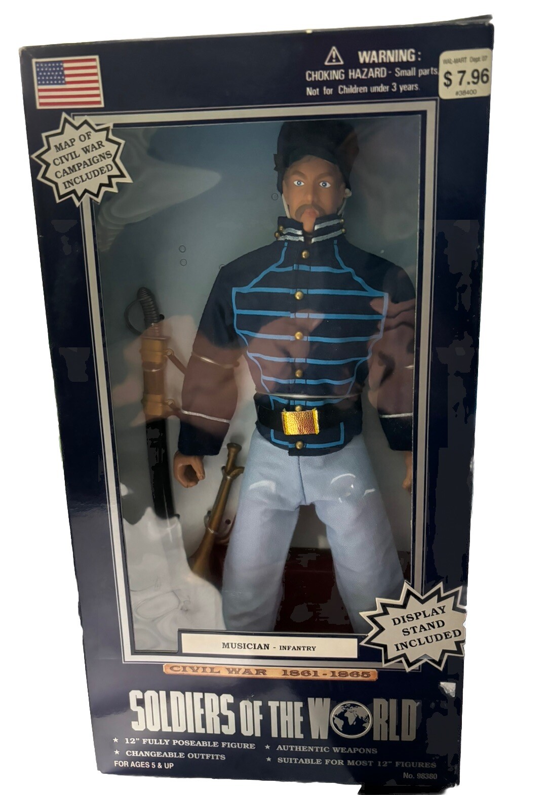 Rare Soldiers Of The World Civil War Musician U.S. Infantry Figure New In Box