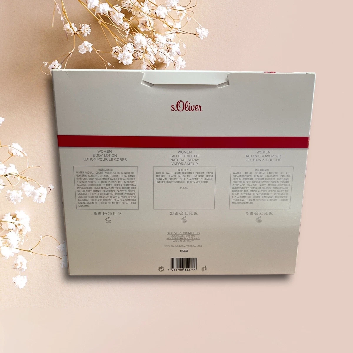 S.Oliver Women 30ml Eau de Toilette + 75ml Duschgel + 75ml Body 