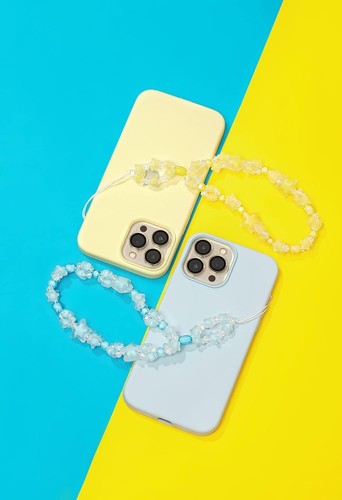 Durable Phone Lanyard with Beaded Charm - Trendy Yellow Accessory for On-the-Go - Picture 7 of 8