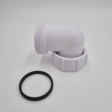 Image of McAlpine T4U 90 Deg. Bend Female White Plastic Inlet - New - FREE POSTAGE