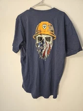 Ariat Men's Rebar Workman Born For This Navy Heather USA T-Shirt 10050813