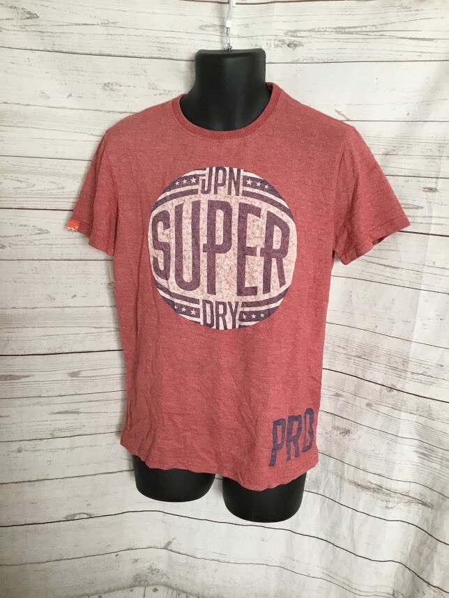 Superdry Graphic T-Shirt Cotton Blend Red Short Sleeve Size M | eBay