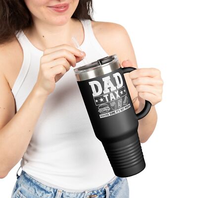 Dad Tax Making Sure Its Not Poison Fathers Day Insulated Mug Birthday Dad Cup