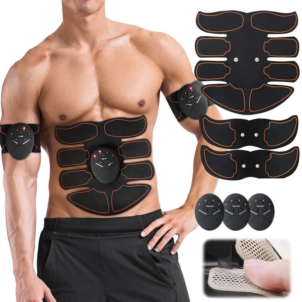 12 Pads EMS Abdominal Muscle Toning Trainer ABS Stimulator Toner