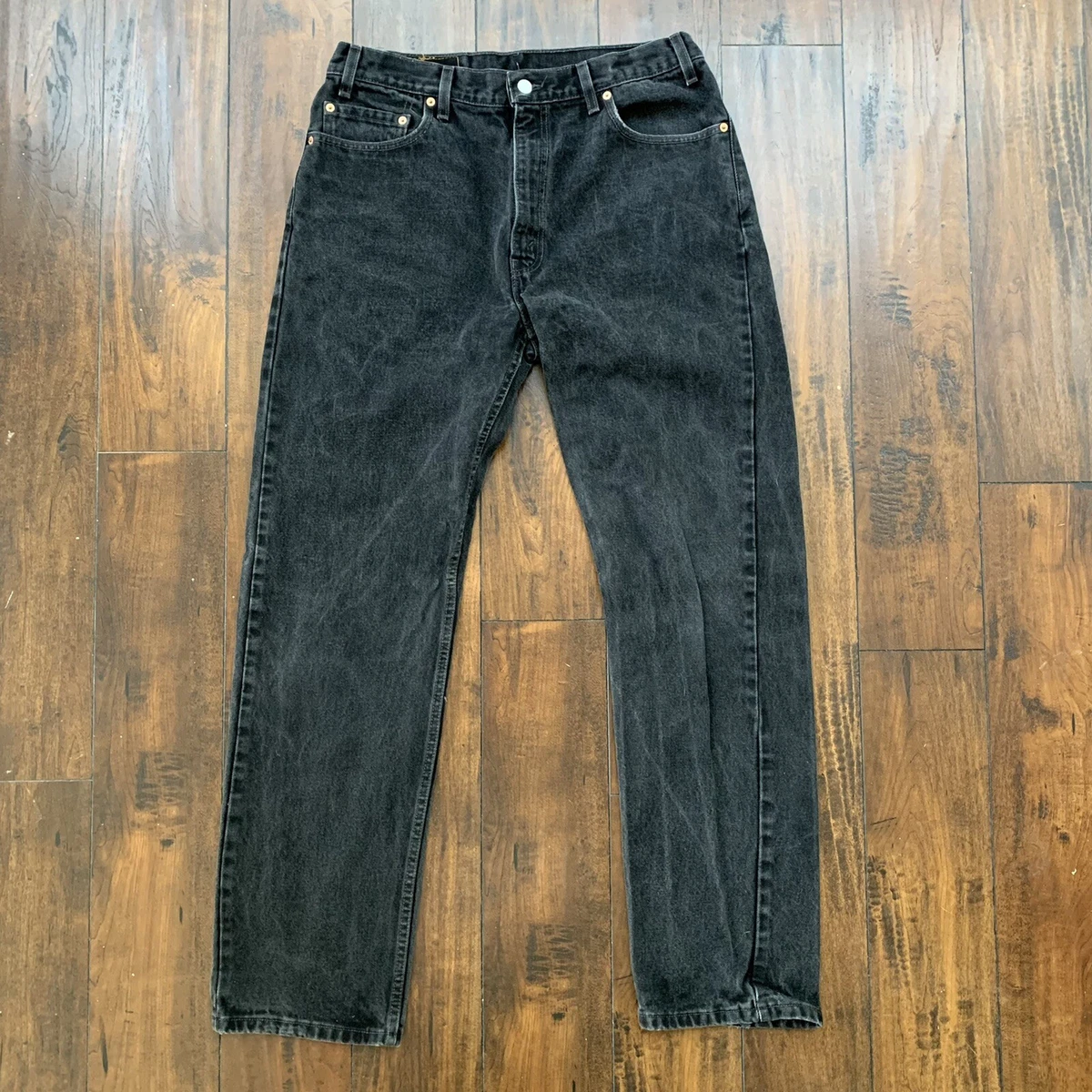 Vintage 90s Levis 505 XX 36x34 501 USA Tag Jeans Black 80s Act 