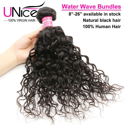 UNice Hair Peruvian Water Wave Bundles Virgin Human Hair Extensions Hair Weaves - Picture 13 of 14