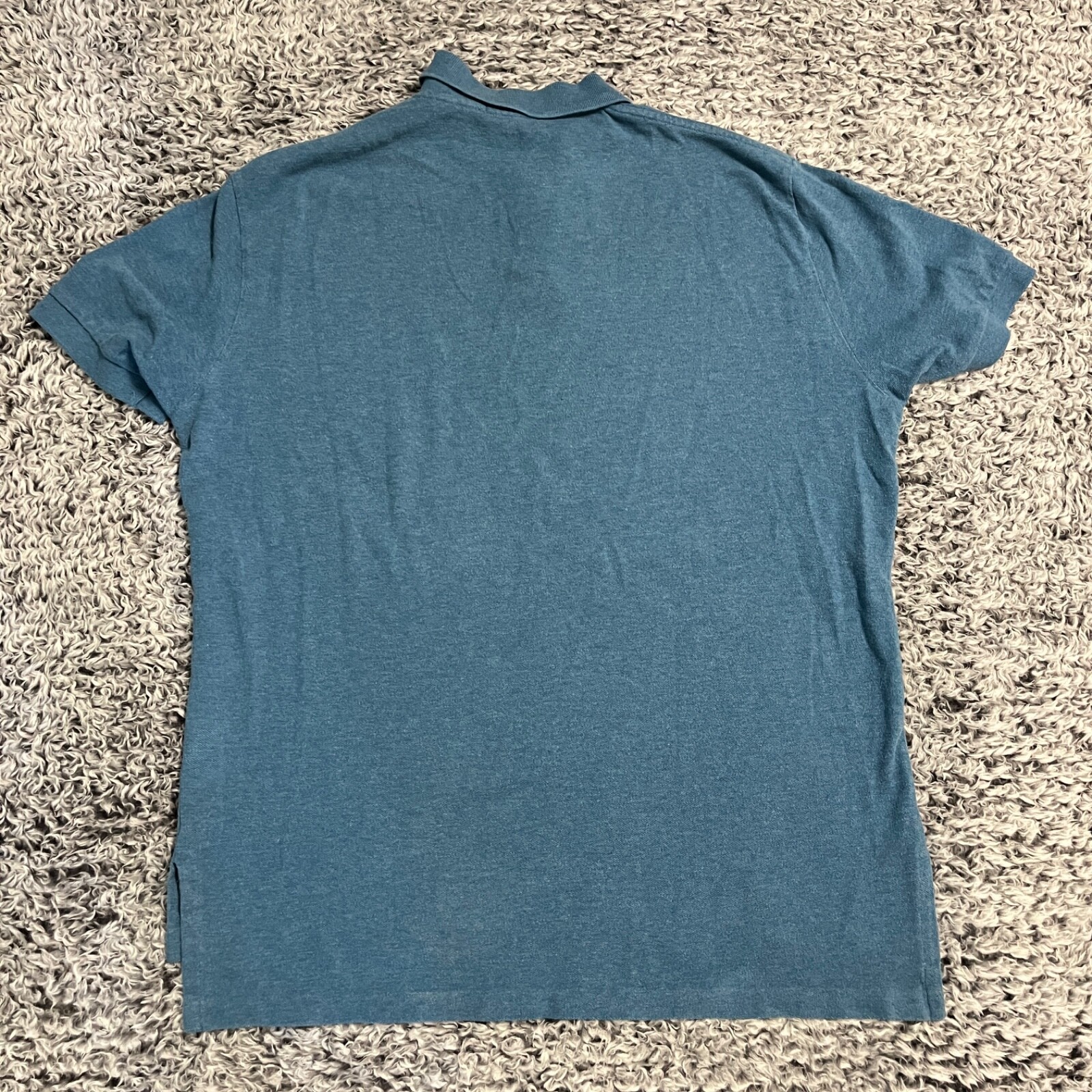 Polo Ralph Lauren Camicia Adulto Large Blu Arancione Pony Manica Corta Casual Uomo