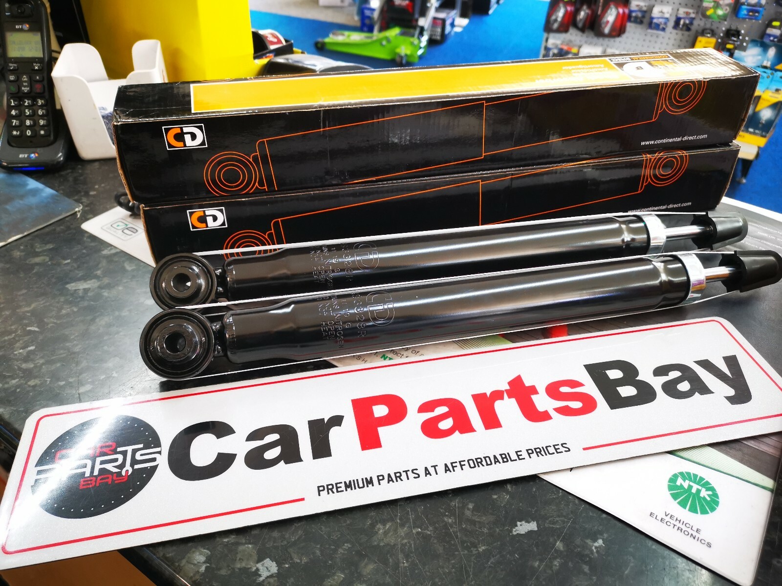 VOLKSWAGEN VW GOLF MK7 REAR SHOCK ABSORBER PAIR 13MM & 59MM (TYPE 1/2