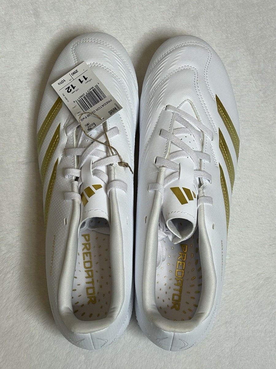 Adidas Predator Club FxG Soccer Cleats White Gold Cleat  display picture 3