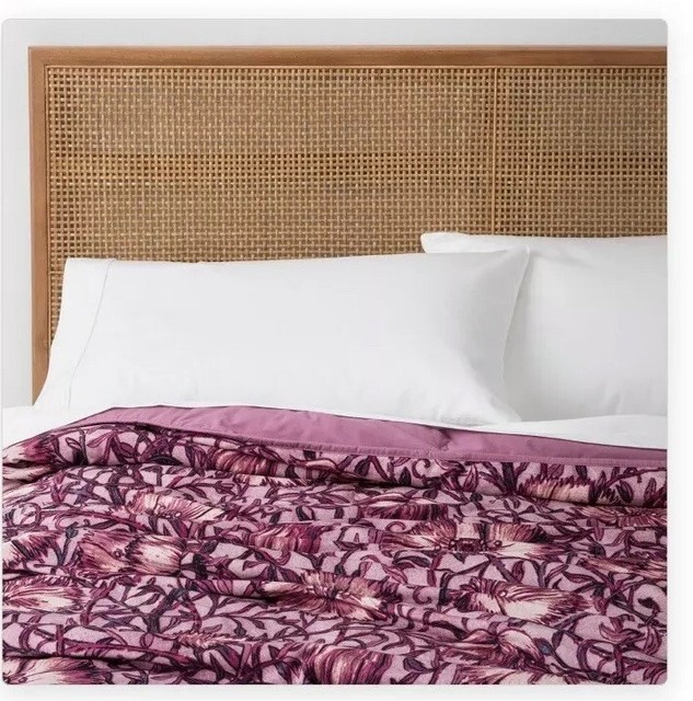 Opalhouse Love In A Mist Velvet Twin Quilt + Sham Opal House Floral New