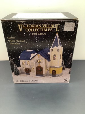 Église St Edwards - Village Victorien De Noël - 1994 - Avec Boîte