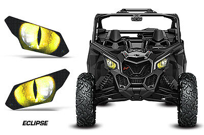 Headlight Eye Graphics Kit Decal Cover For Arctic Cat Alterra 400//450 CYBORG RED