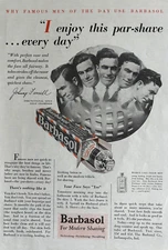 1929 Barbasol Shaving Cream Johnny Farrell 1928 National Open Golf VTG Print Ad